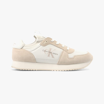 Calvin Klein RUNNER SO LACEUP Mens Trainers Bright White/Eggshell