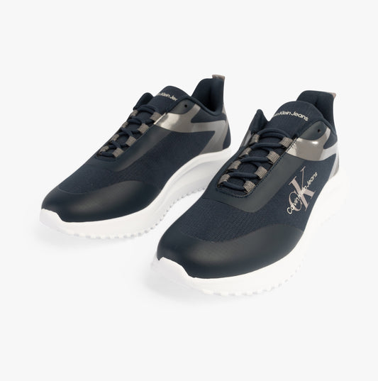 Calvin Klein EVA RUNNER LOW LACE Mens Trainers Calvin Navy/Black/B White