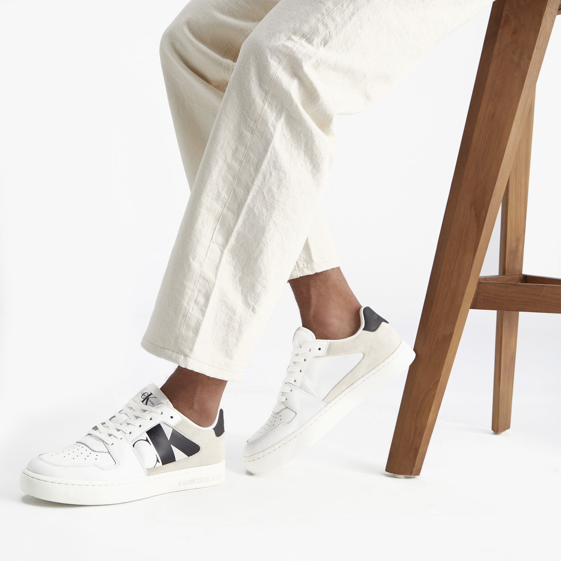 Calvin Klein CLASSIC CUPSOLE Mens Trainers Bright White/Black