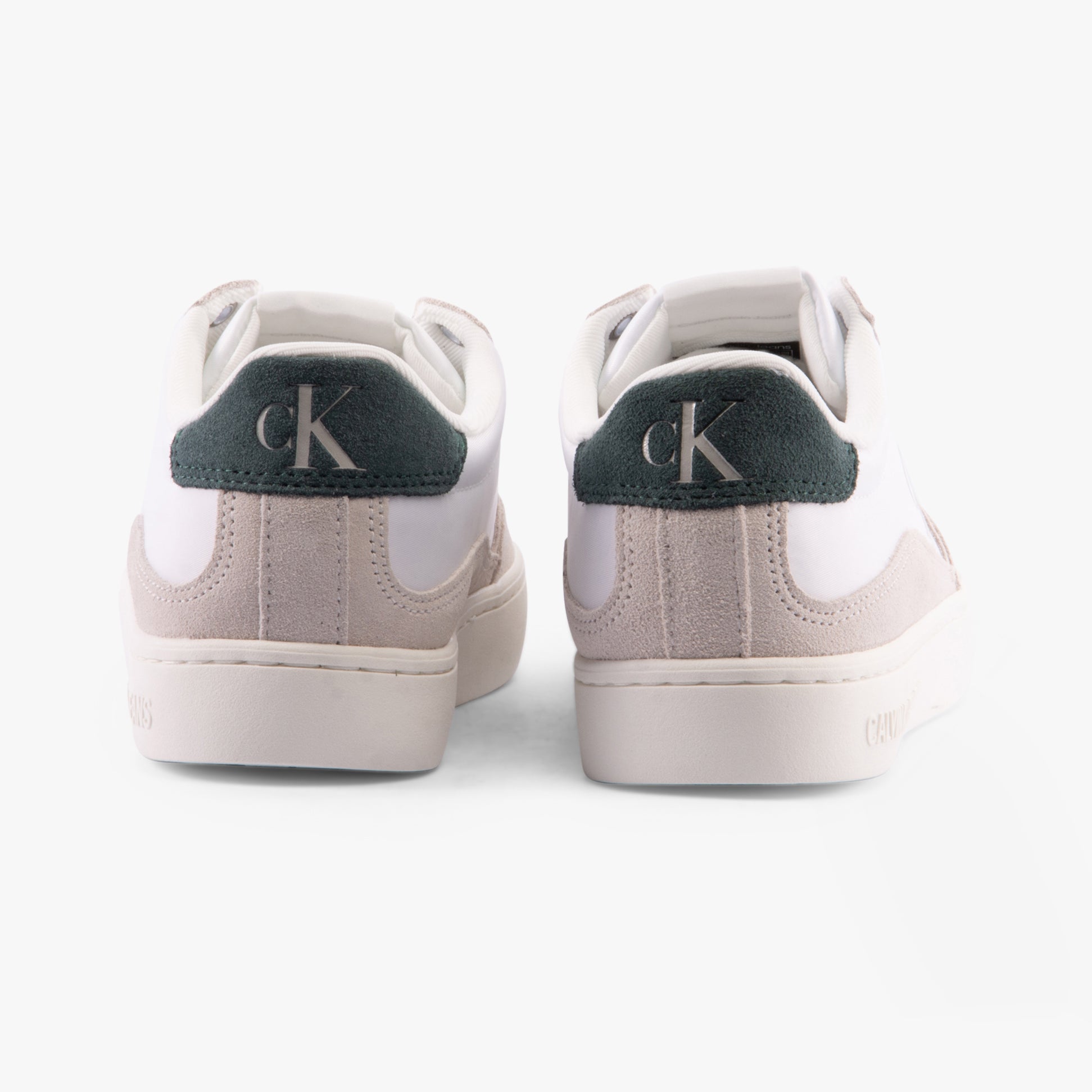 Calvin Klein CLASSIC CUPSOLE ICON Mens Trainers Bright White/Green Palm