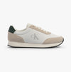Calvin Klein RETRO RUNNER ICONIC Mens Trainers B White/ Ck Black/ Green Palm