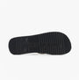 Calvin Klein BEACH SANDAL TRANSPA Mens Sandals Black/Bright White bottom view showing textured sole and logo detail.