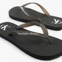 Calvin Klein BEACH SANDAL TRANSPA Mens Sandals Black/Bright White top view with straps and logo