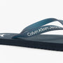 Calvin Klein BEACH SANDAL TRANSPA Mens Sandals Calvin Navy/Bright White side view showing straps and sole detail.