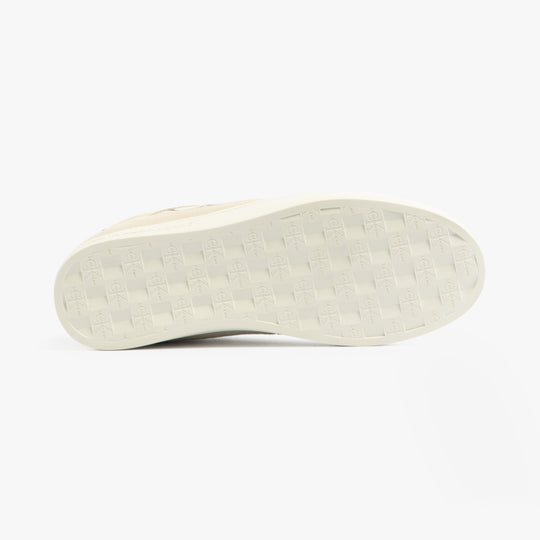 Calvin Klein CLASSIC CUPSOLE Womens Trainers Bright White/Black bottom view showing rubber sole texture.