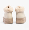 Calvin Klein BOLD PLATFORM LOW LACE UP Womens Trainers Eggshell/Savannah Tan
