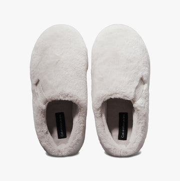 Calvin Klein HOME ANKLE Womens Mule Slippers Triple Eggshell