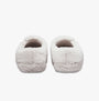 Calvin Klein HOME ANKLE Womens Slippers Triple Eggshell back view showcasing soft faux fur and flat sole.