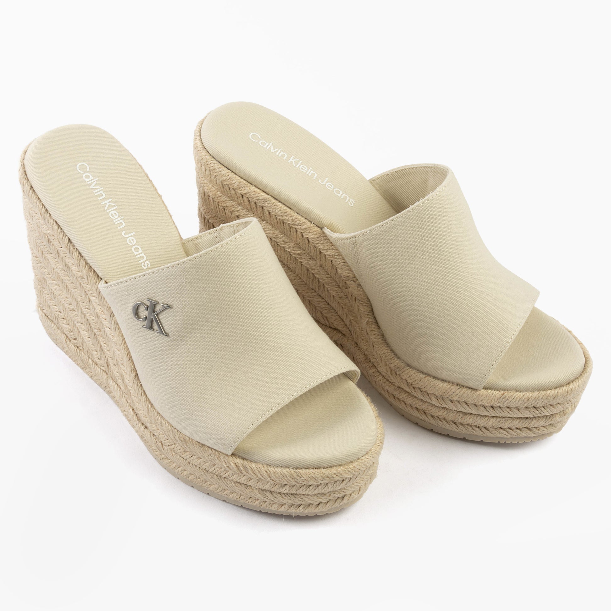 Calvin Klein WEDGE ROPE Womens Sandals Turtle Dove