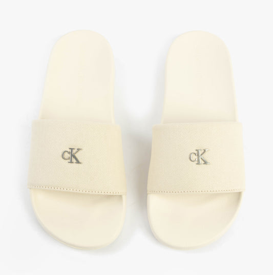 Calvin Klein MONOGRAM Womens Slides Turtle Dove