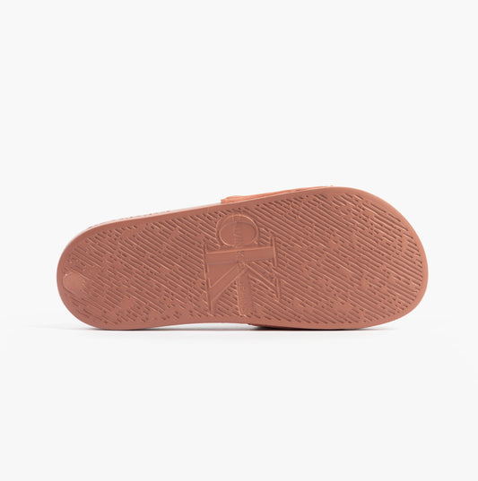 Calvin Klein Calvin Klein LOGO MONOGRAM Womens Slides Aragon
