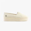 Calvin Klein FLATFORM Espadrille Womens Canvas & Plimsolls Turtle Dove