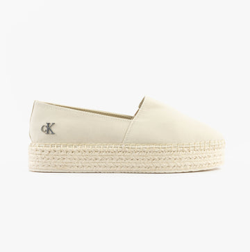 Calvin Klein FLATFORM Espadrille Womens Canvas & Plimsolls Turtle Dove