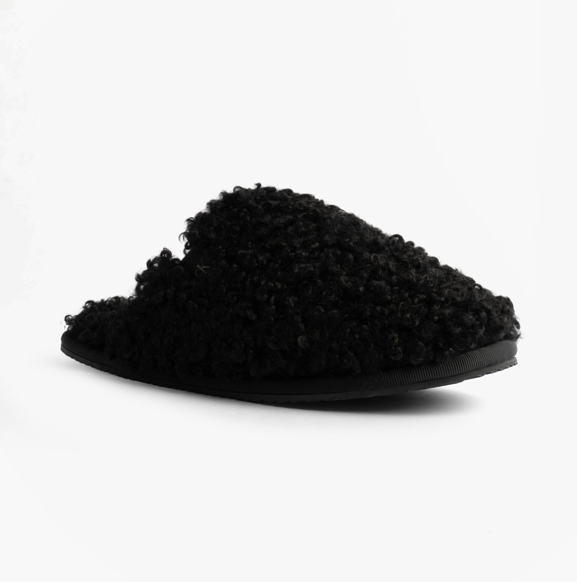 Calvin Klein CLOSE SLIPPER FUR Womens Slippers Black