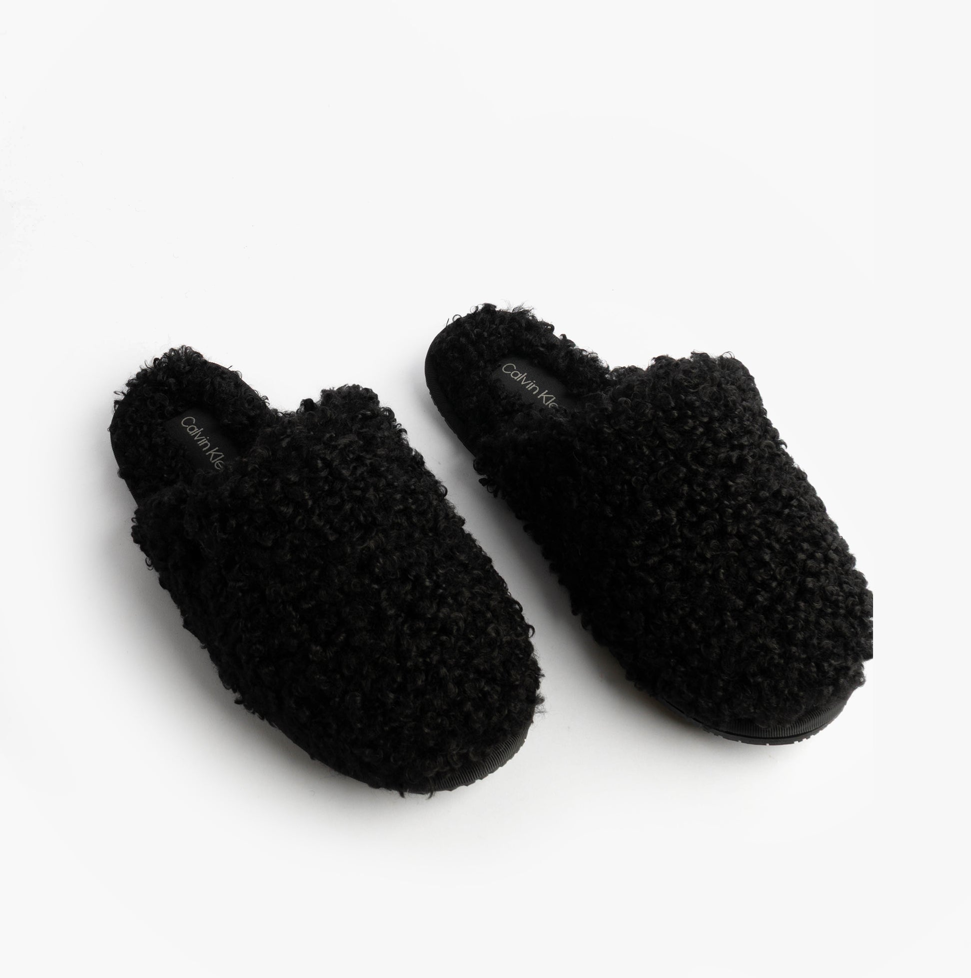 Calvin Klein CLOSE SLIPPER FUR Womens Slippers Black