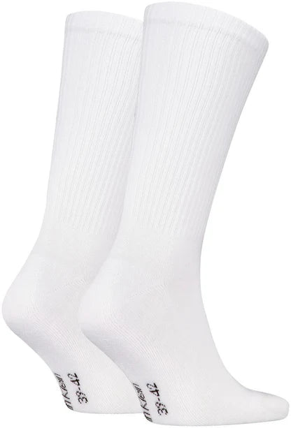 Calvin Klein 2 Pack Monogram Mens Socks White