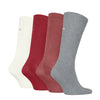 Calvin Klein 4 Pack Giftboxed Trainer Mens Crew Socks Red Combo