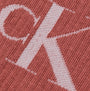 Calvin Klein 4 Pack Giftboxed Trainer Womens Crew Socks Pink Combo close-up of fabric texture and logo detail.