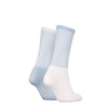 Calvin Klein 2 Pack Trainer Womens Crew Socks Blue