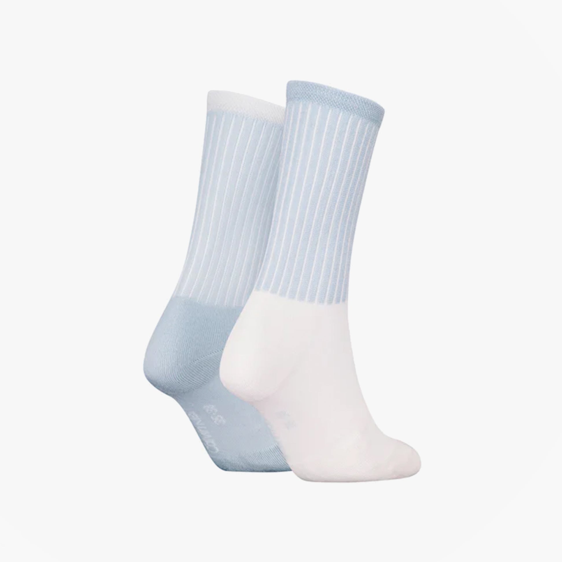 Calvin Klein 2 Pack Trainer Womens Crew Socks Blue
