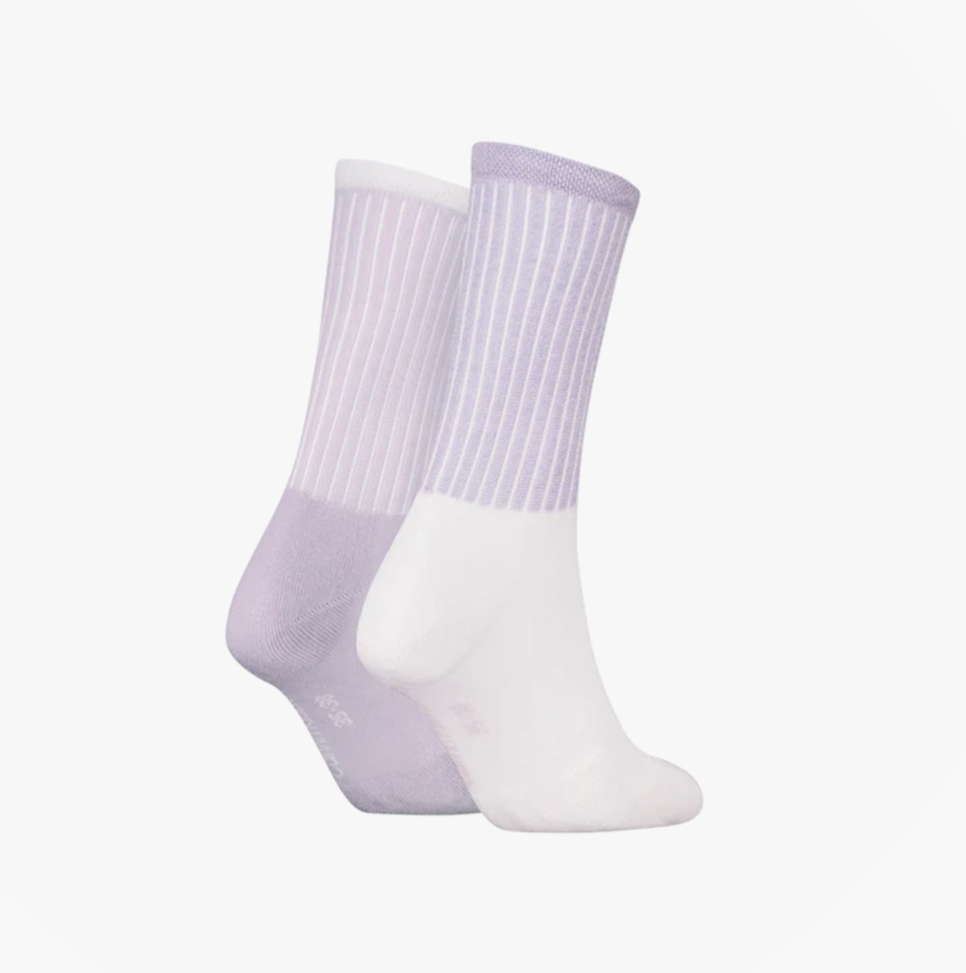 Calvin Klein 2 Pack Trainer Womens Crew Socks Lilac