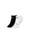 Calvin Klein 2 Pack Trainer Womens Ankle Socks White/Black