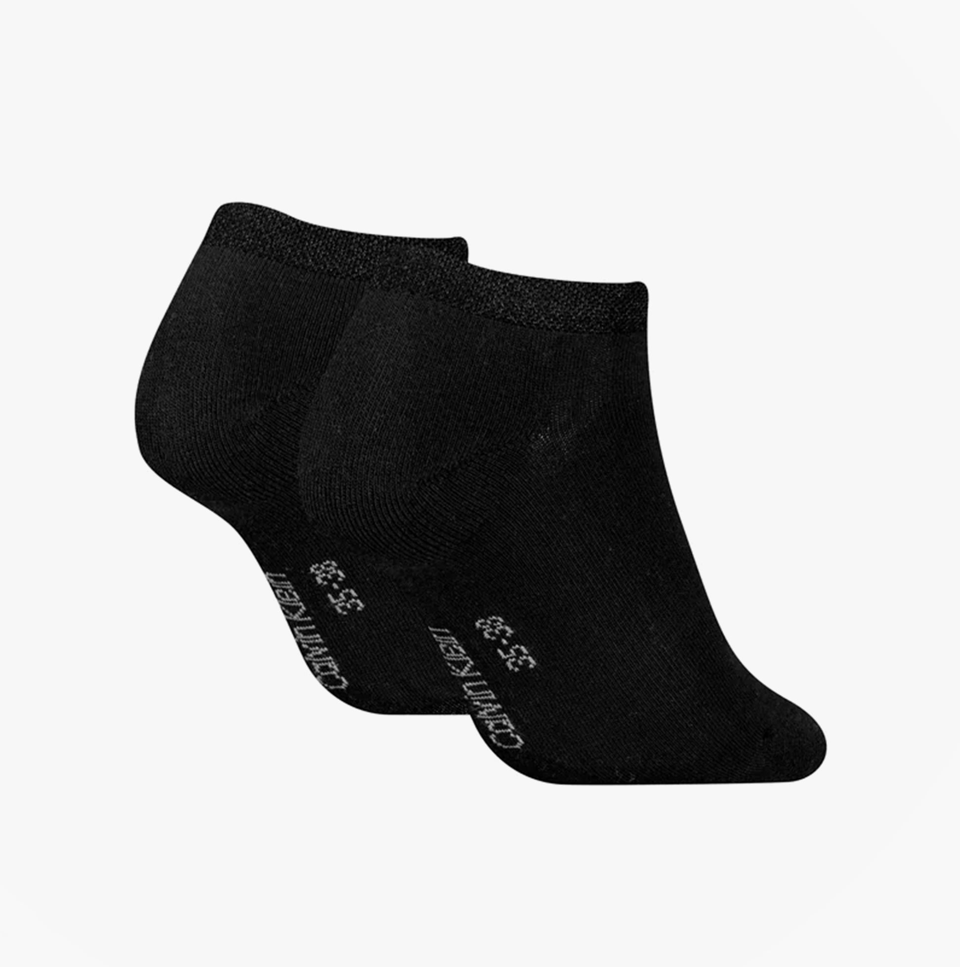 Calvin Klein 2 Pack Trainer Womens Ankle Socks Black