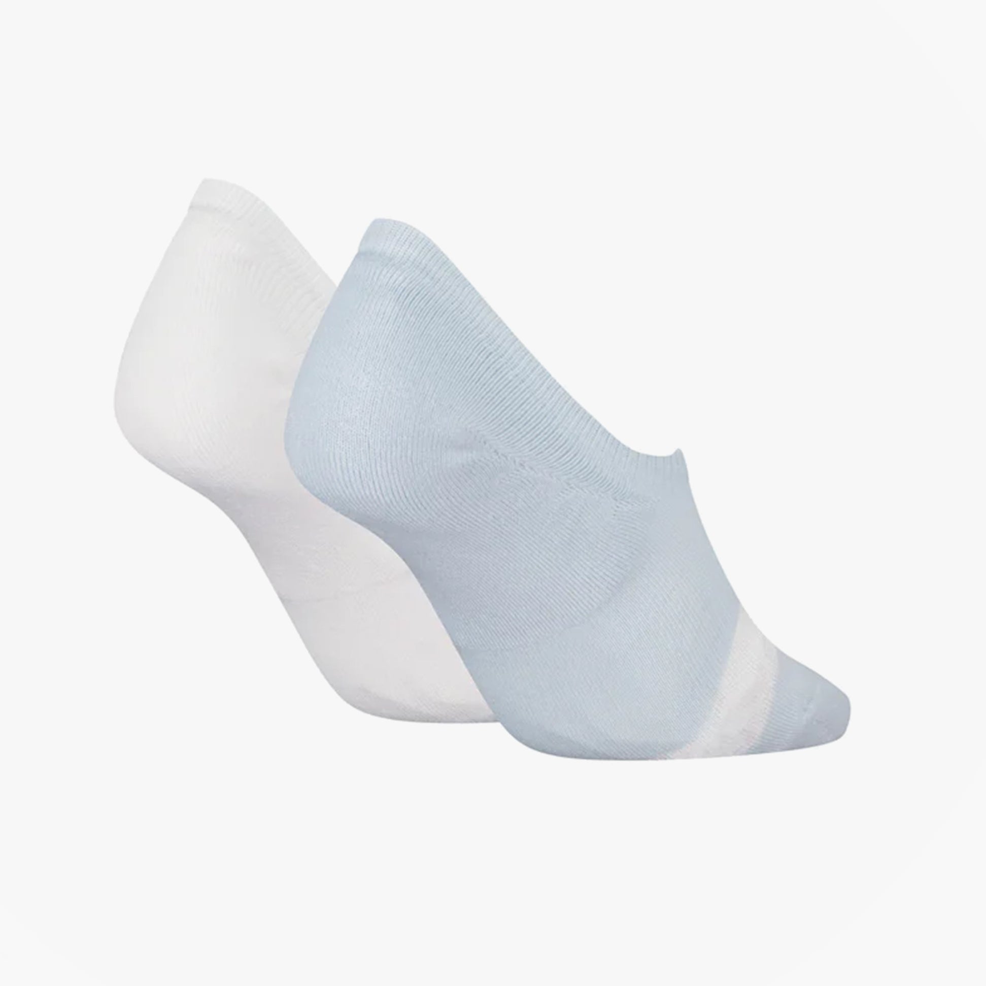 Calvin Klein 2 Pack Womens Invisible Socks Blue/White