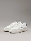 Calvin Klein CLASSIC CUP Mens Leather Trainers Bright White/Charcoal Grey