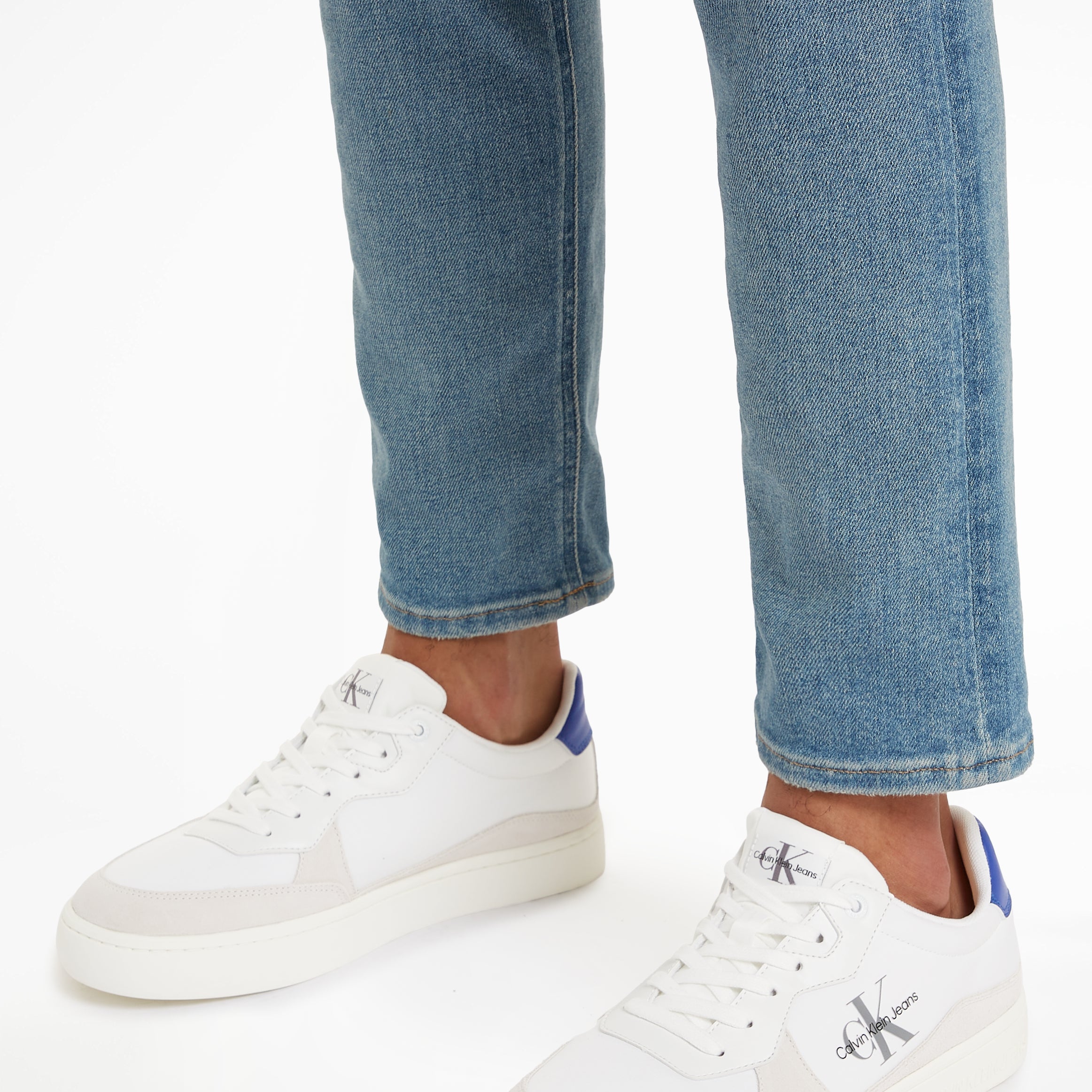Calvin Klein CLASSIC CUPSOLE Mens Trainers Bright White/Sapphire Blue