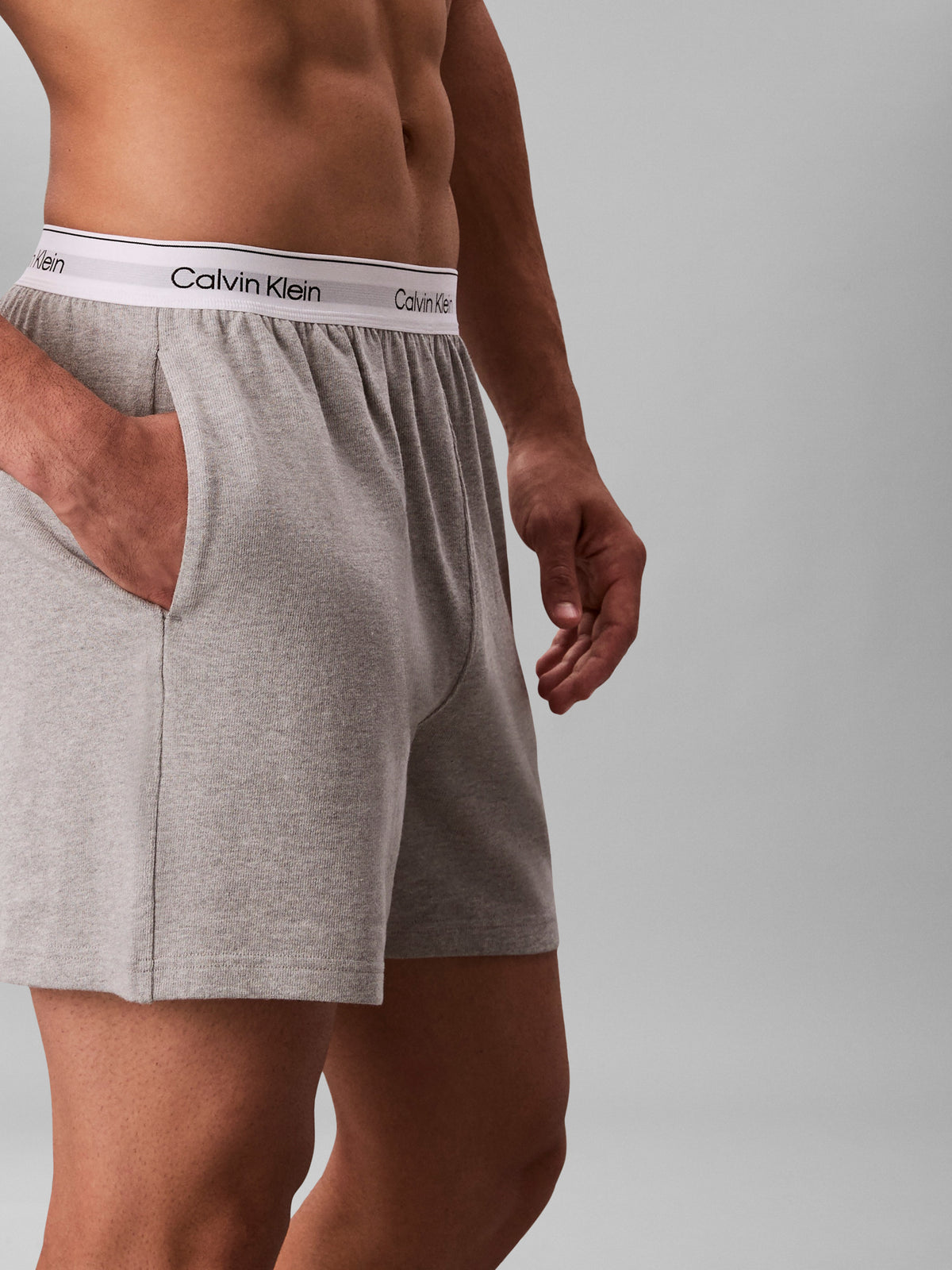 Calvin Klein SLEEP SHORT Mens Shorts Grey Heather