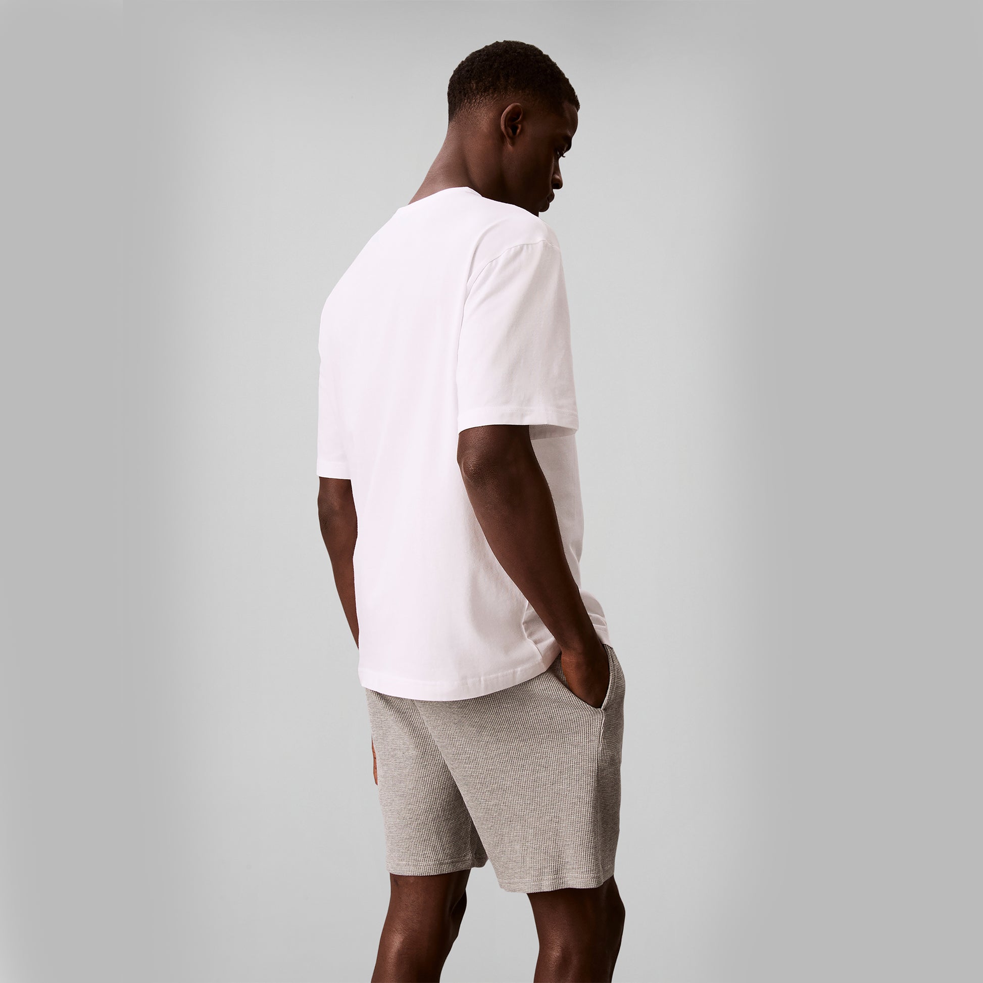 Calvin Klein MONOGRAM S/S CREW NECK Mens T-Shirt Classic White