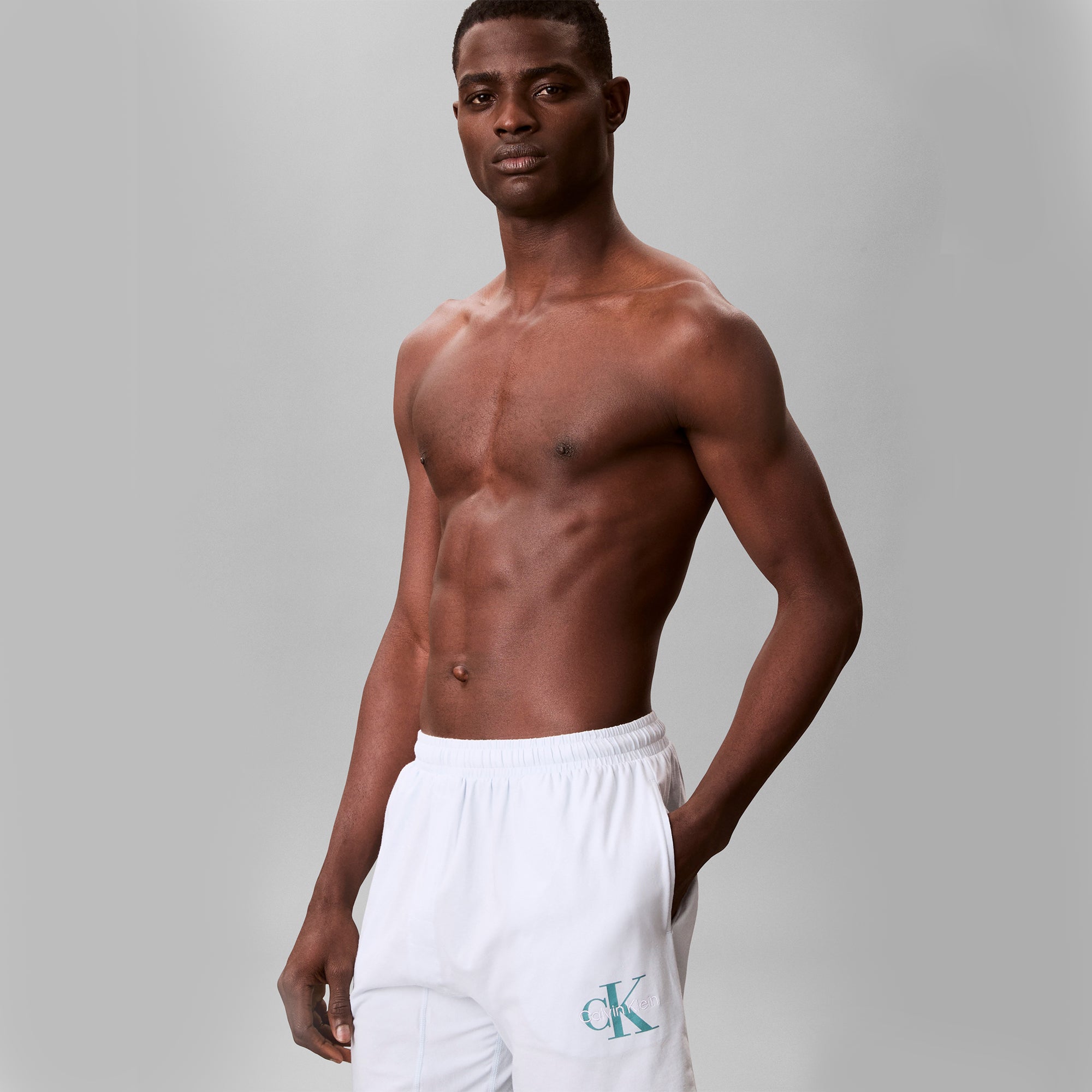 Calvin Klein MONOGRAM SLEEP SHORT Mens Shorts Ballad Blue