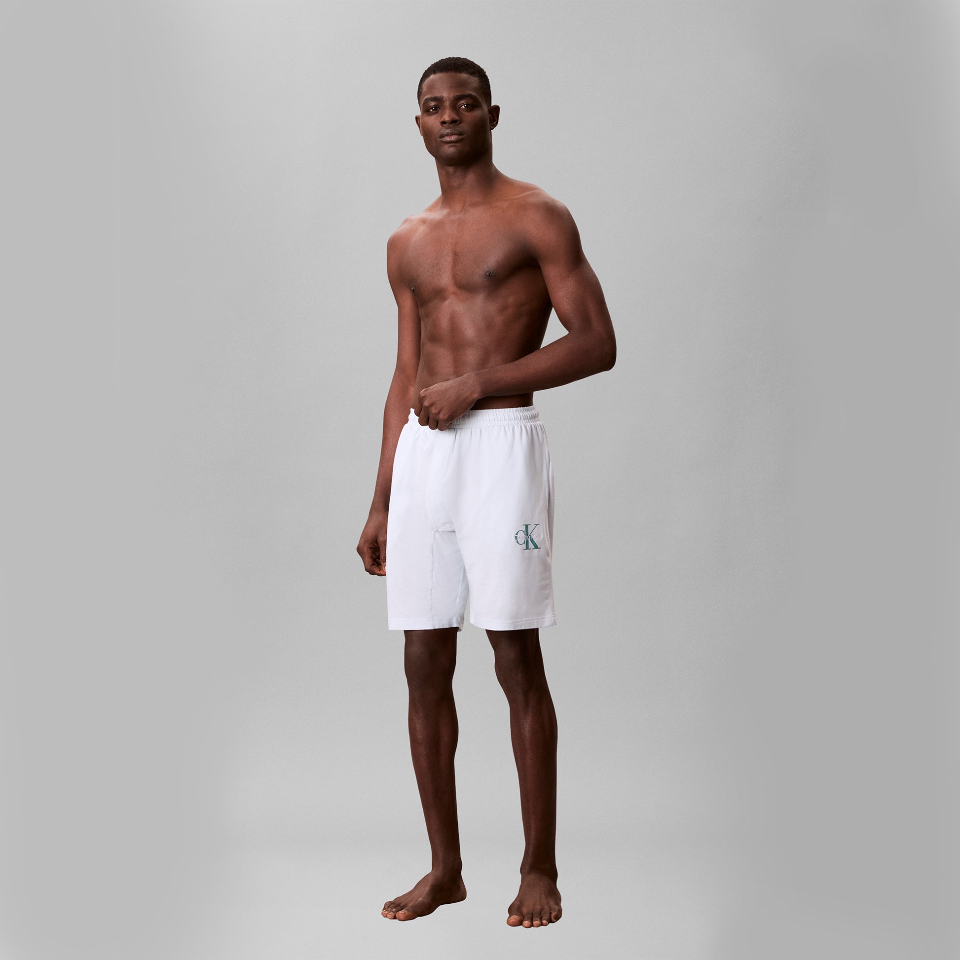 Calvin Klein MONOGRAM SLEEP SHORT Mens Shorts Ballad Blue