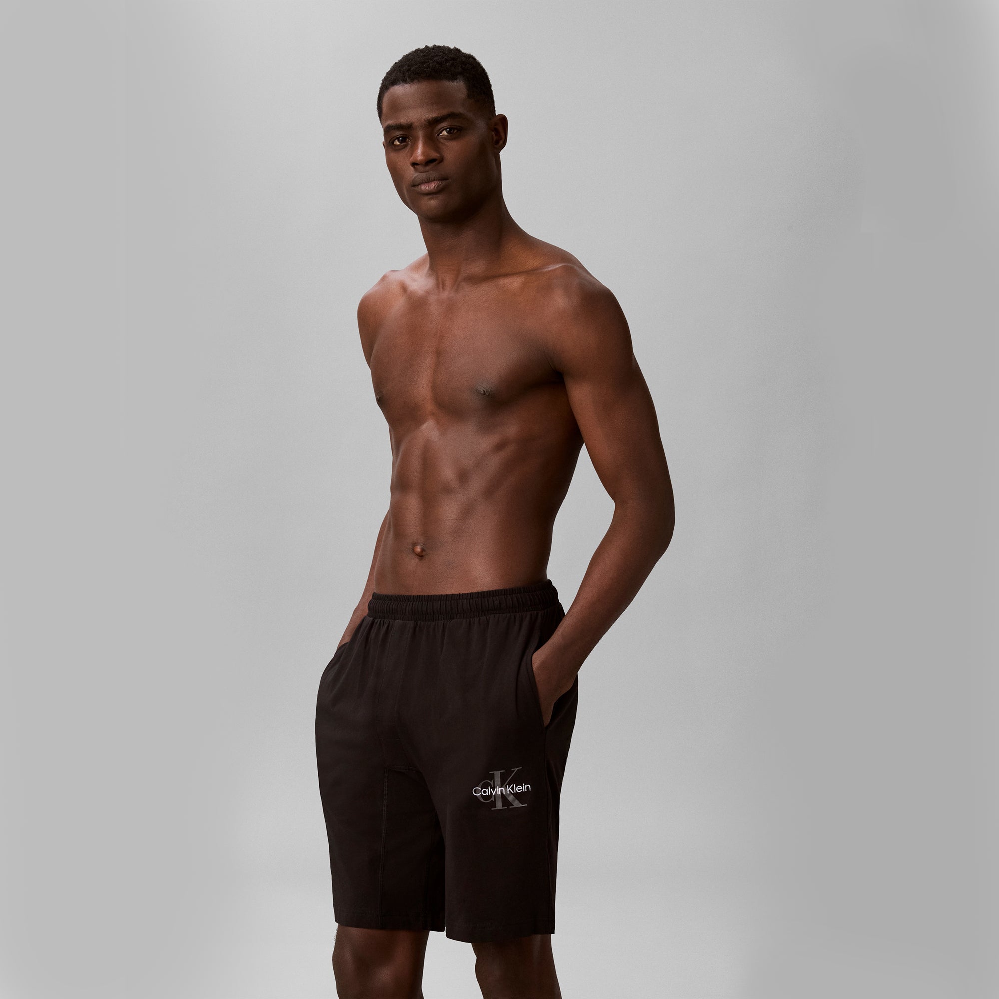 Calvin Klein MONOGRAM SLEEP SHORT Mens Shorts Black
