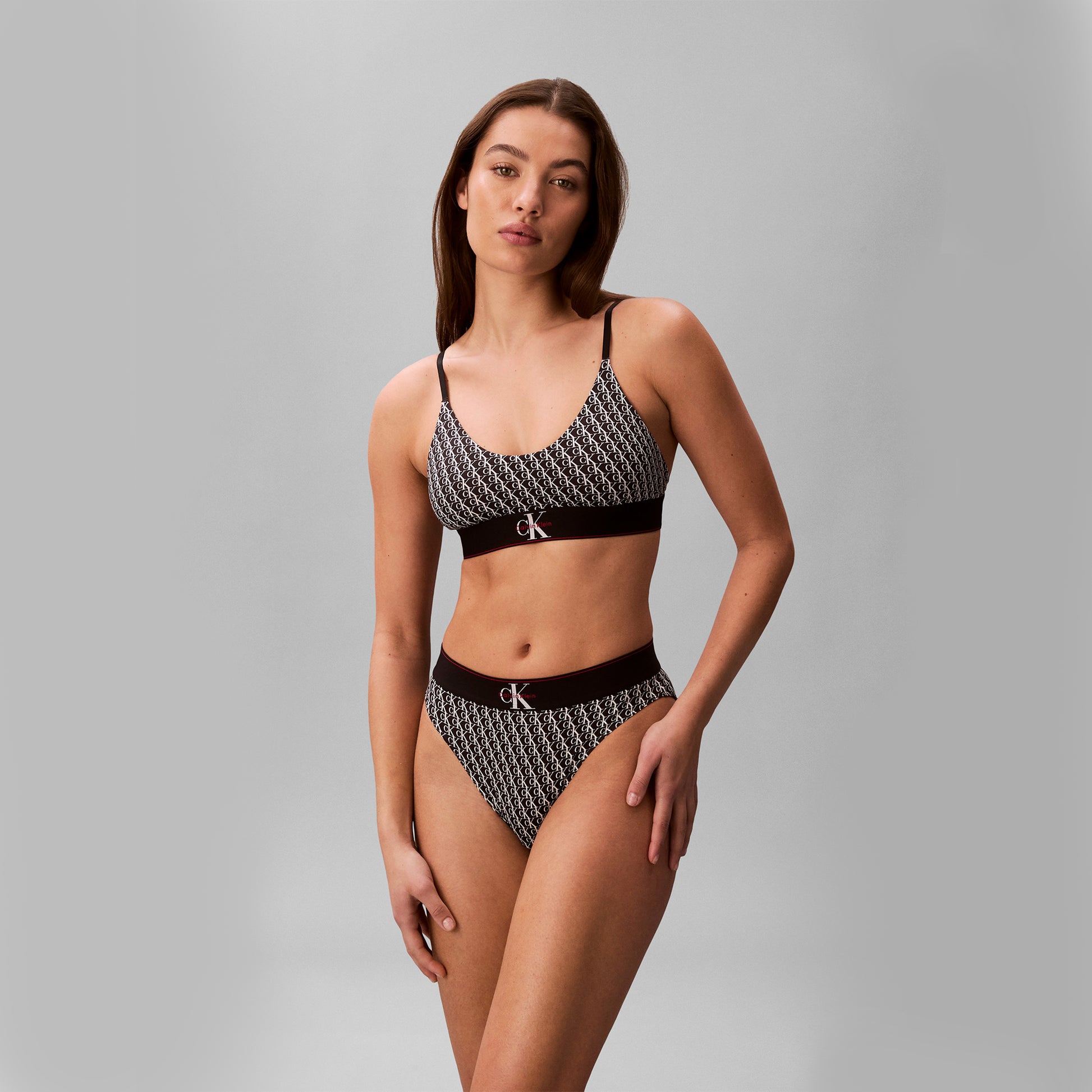 Calvin Klein HIGH WAIST BIKINI Womens High-Waist Briefs Black