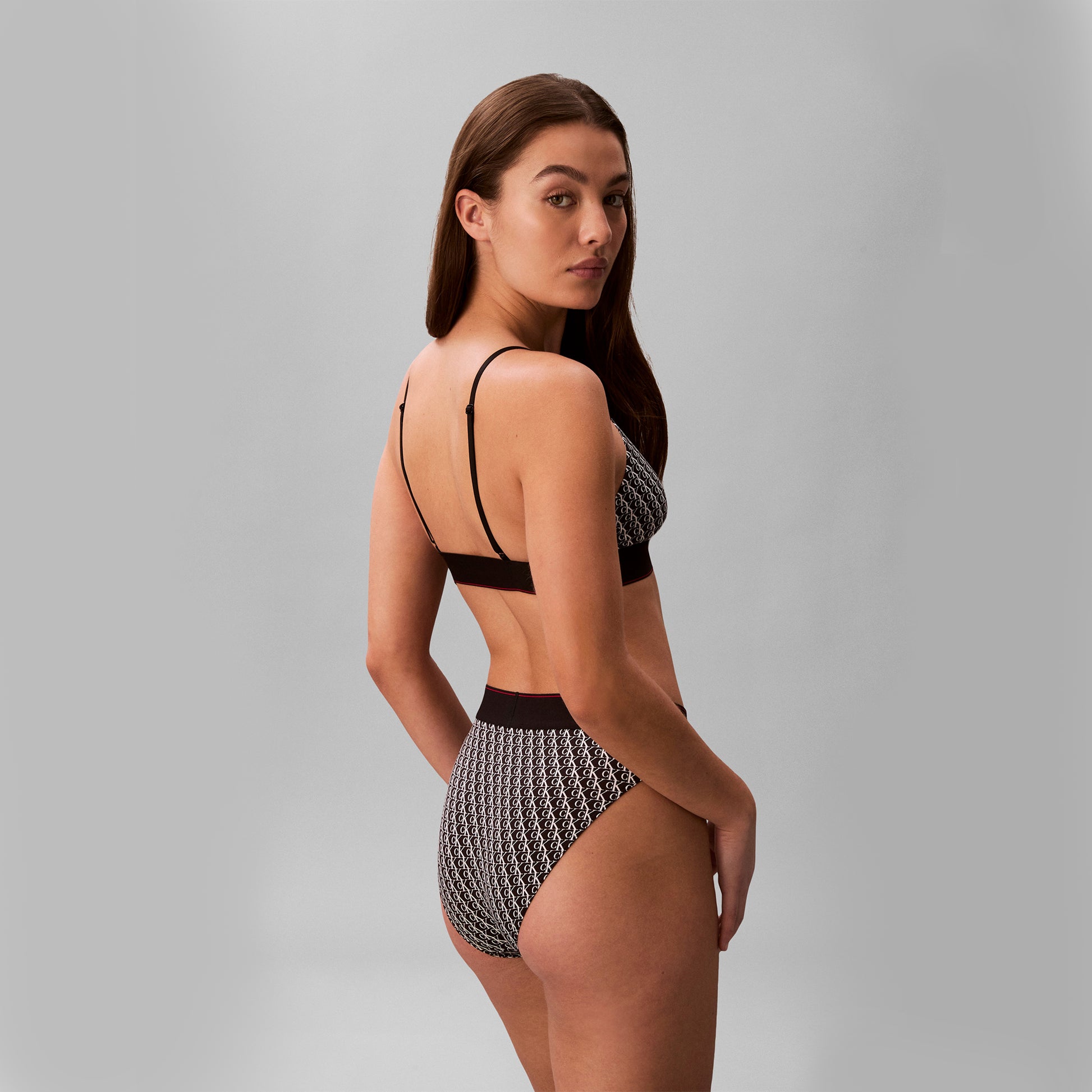 Calvin Klein HIGH WAIST BIKINI Womens High-Waist Briefs Black