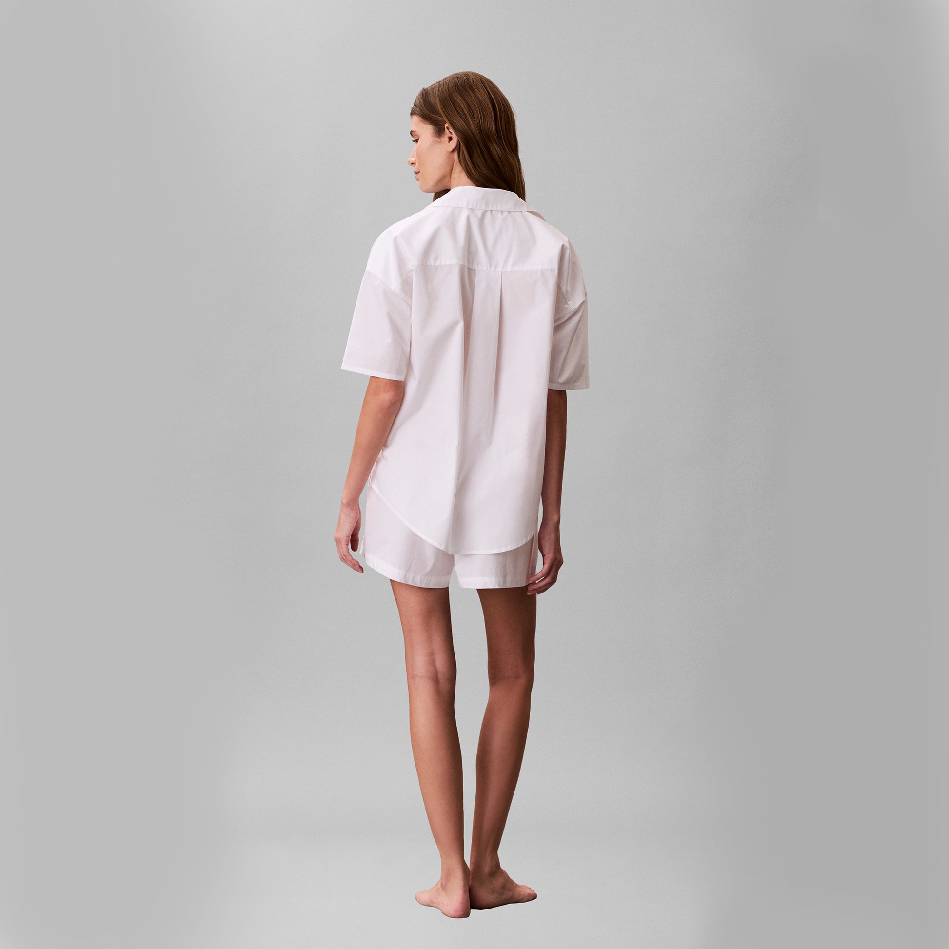 Calvin Klein COVERED WB POPLIN SHORT Womens Pyjama Bottoms Classic White