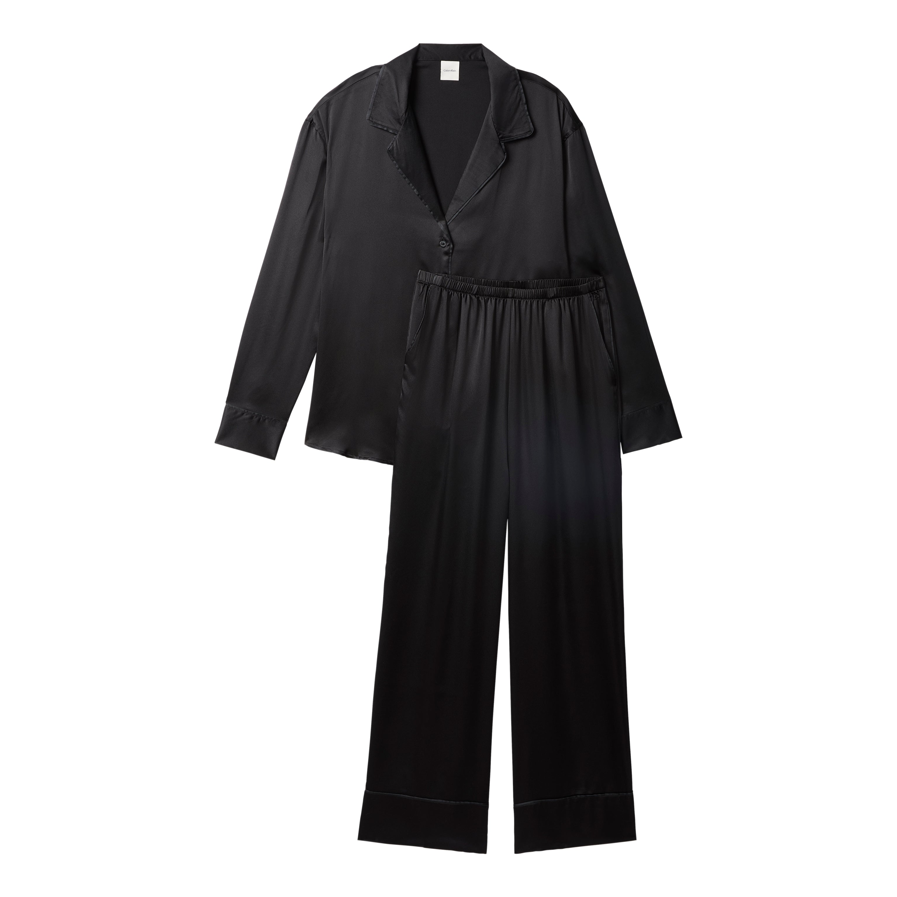 Calvin Klein SATIN SET Womens Pyjama Set Black