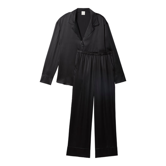 Calvin Klein SATIN SET Womens Pyjama Set Black