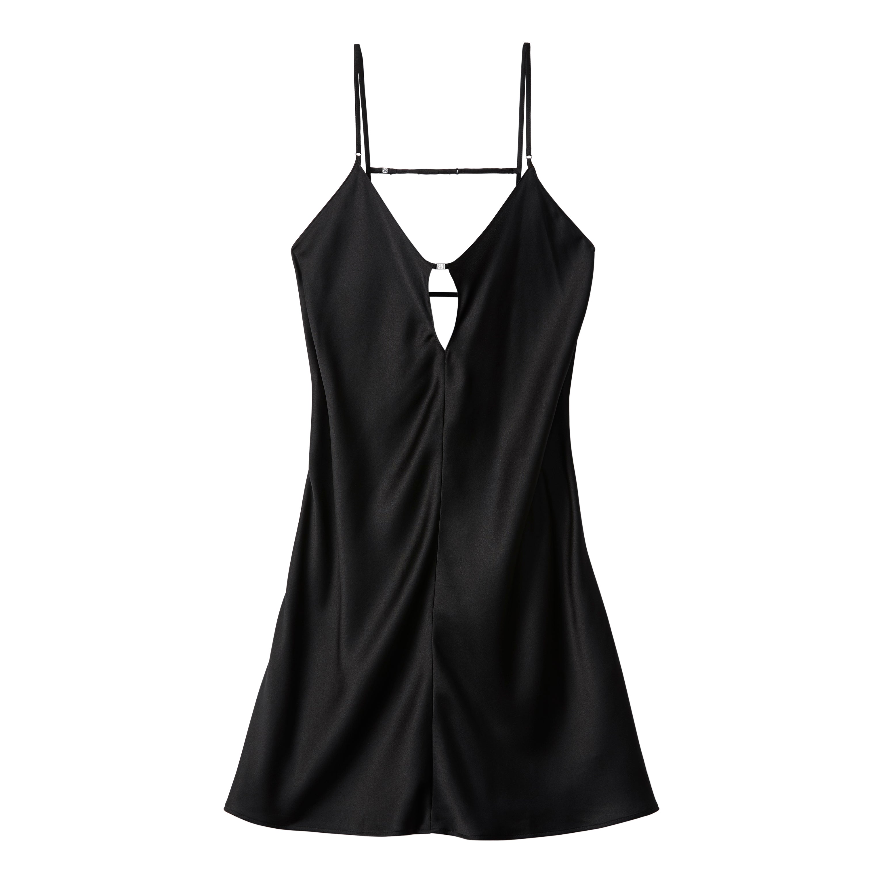 Calvin Klein SATIN CHEMISE Womens Nightdress Black