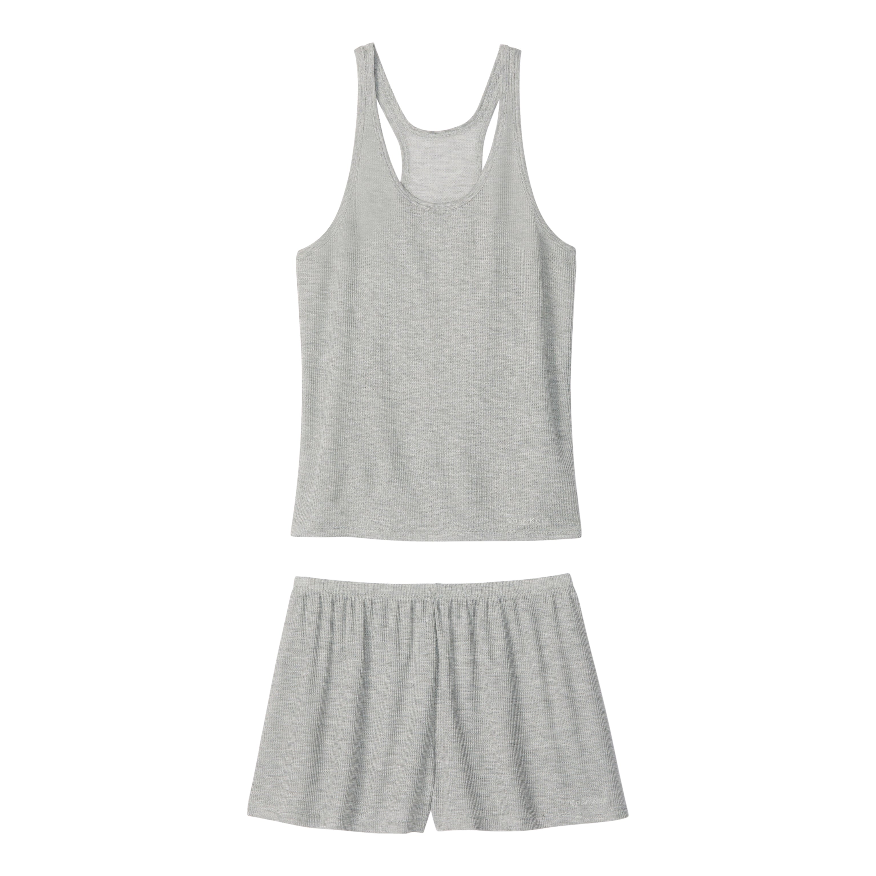 Calvin Klein TISSUE WAFFLE TANK Womens Loungewear Grey Heather