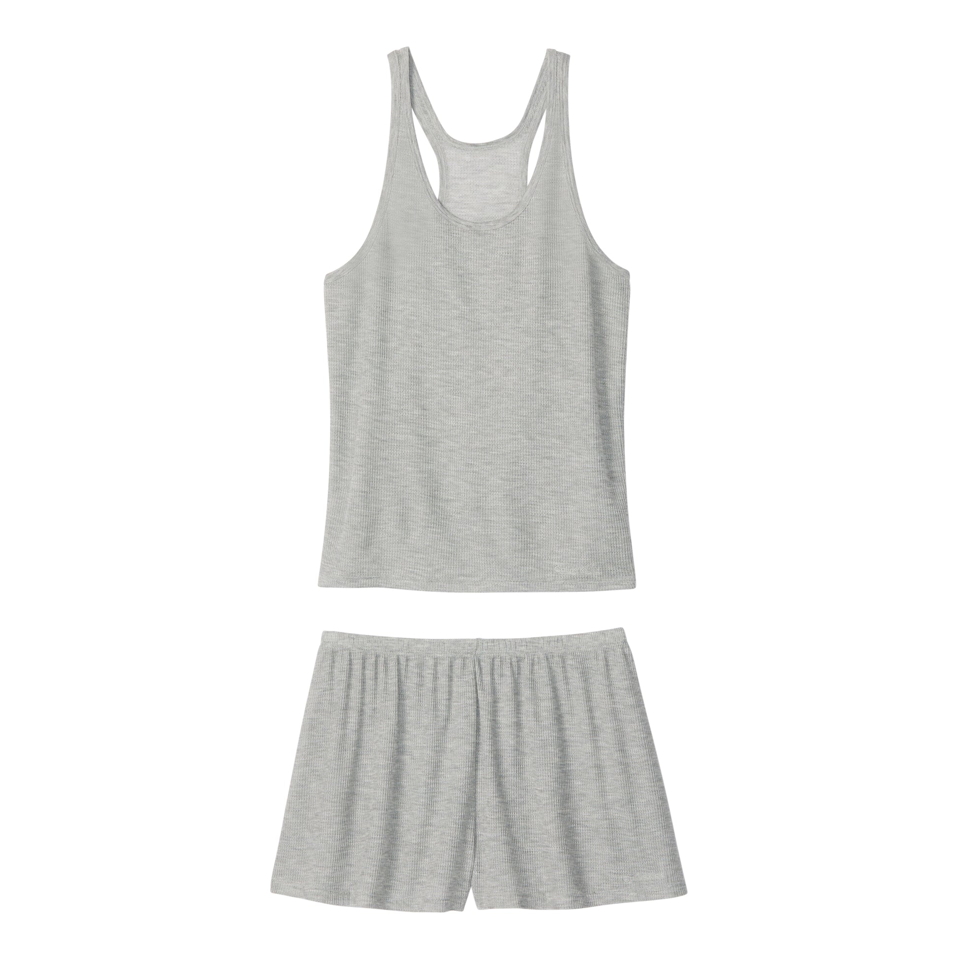 Calvin Klein TISSUE WAFFLE TANK Womens Loungewear Grey Heather