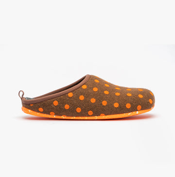 Camper WABI Mens Mule Slippers Brown/Orange