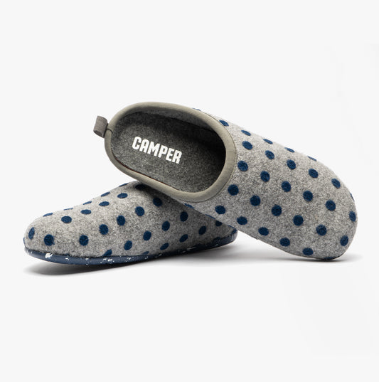 Camper WABI Womens Mule Slippers Grey/Blue