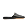 Chaleur ROBERTO Mens Leather Mule Slippers Black