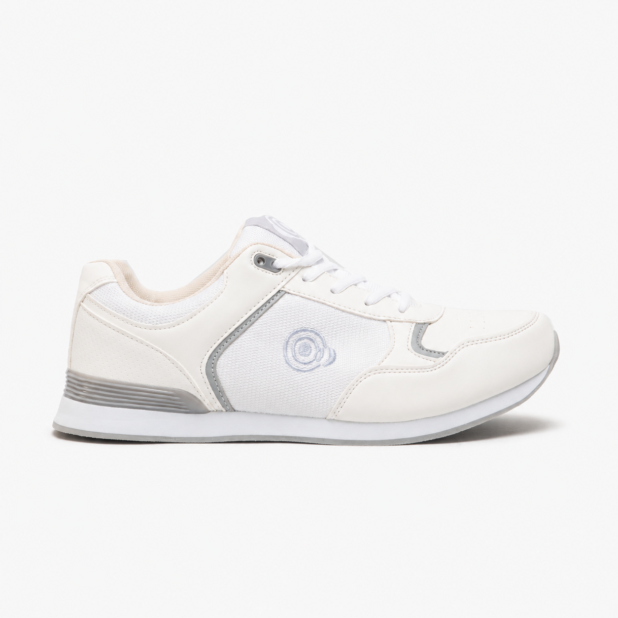 DEK JACK Mens Lace Up Bowling Shoes/Trainers White/Grey