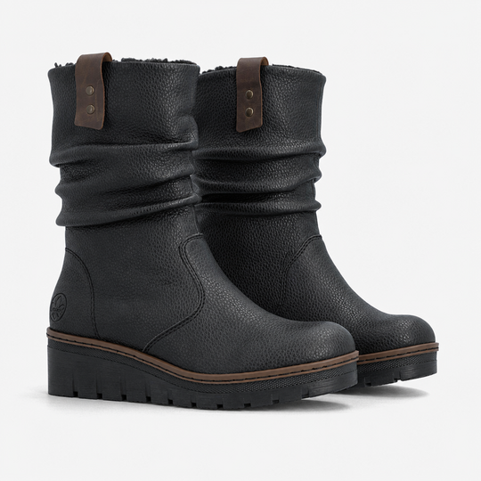 Rieker X9155 Womens Ankle Boots Black/Chestnut
