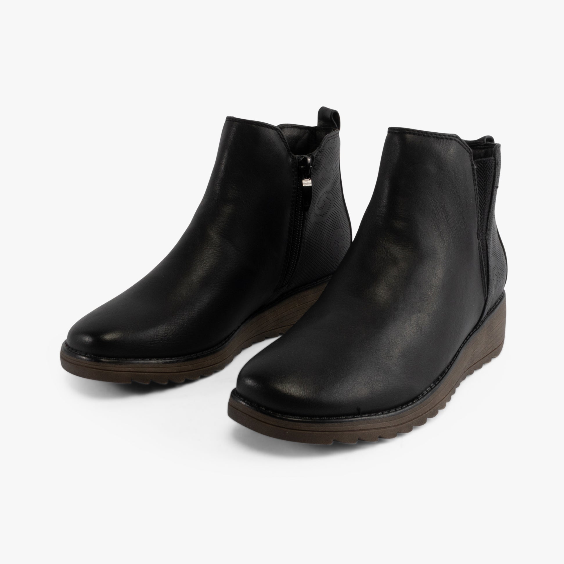 Cipriata DEBORA Womens  Embossed Ankle Boots Black