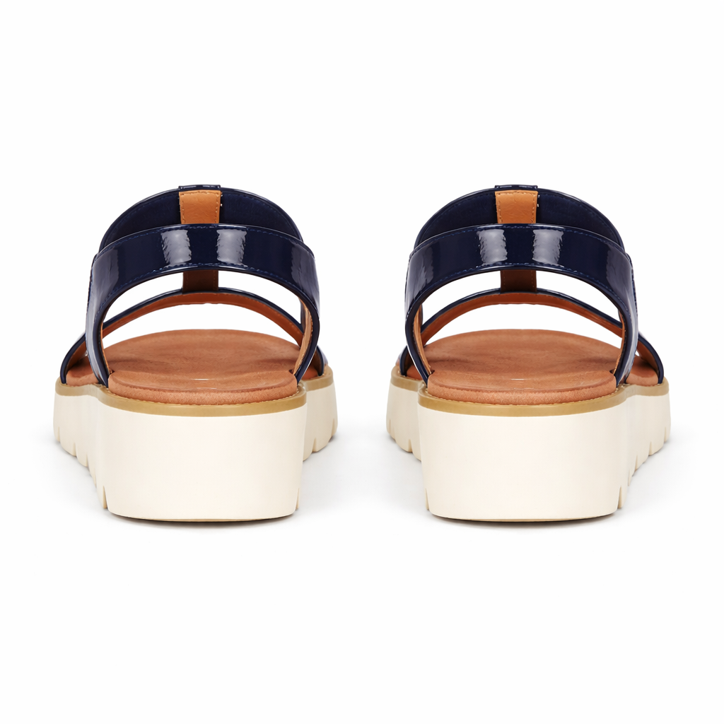 Cipriata ALADINA Womens Slingback Sandals Navy Patent
